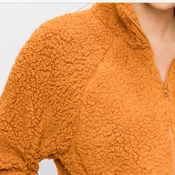 1 LEFT 🧡 Brown Sherpa Fuzzy Jacket🧡 - Picture 3 of 3